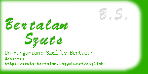 bertalan szuts business card